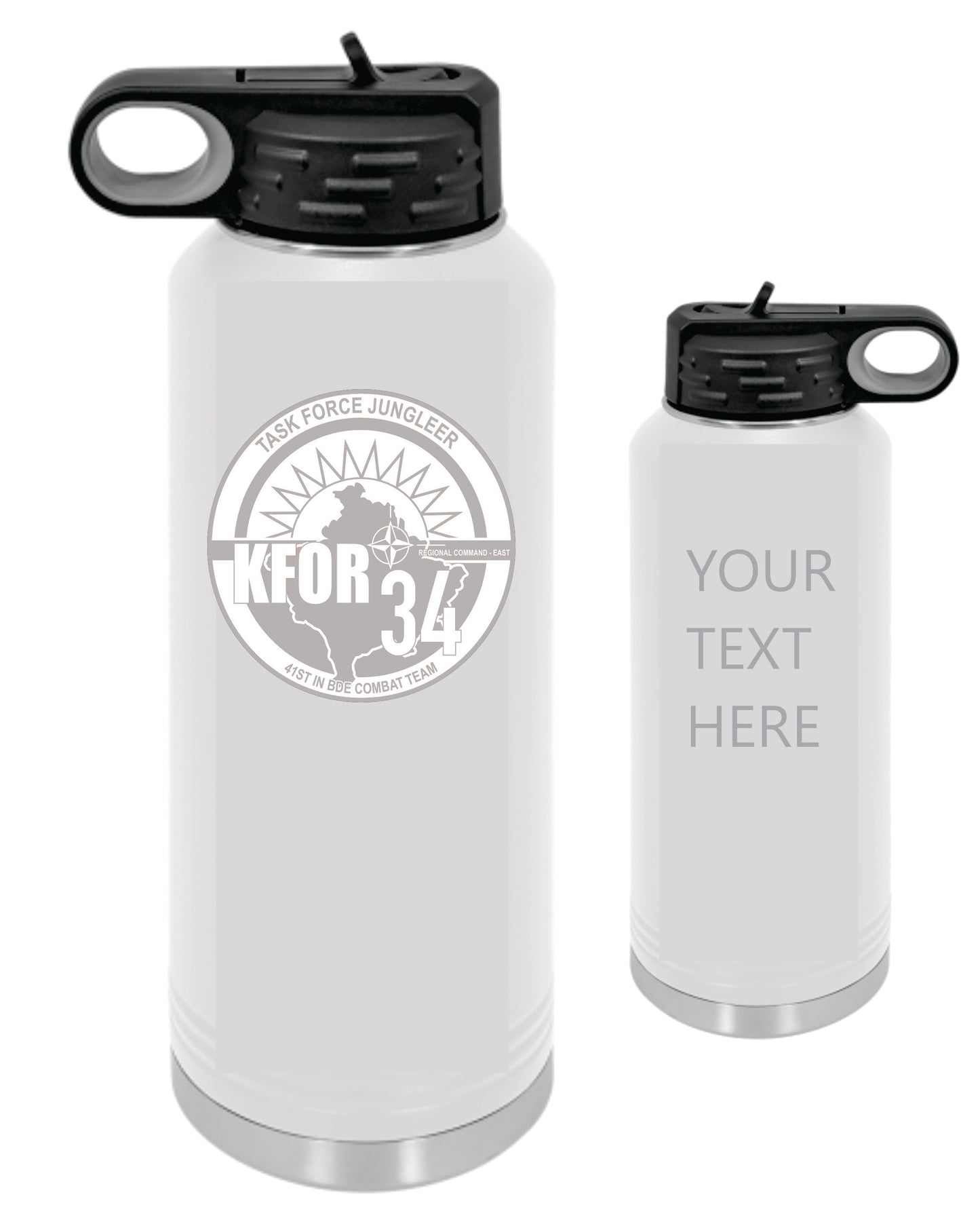 40oz water bottle - White